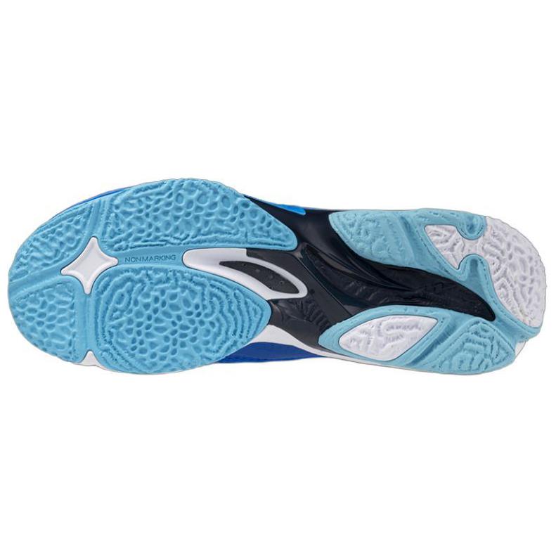 Mizuno Wave Lightning Z8 Scarpe da Allenamento Basse Comode Antiscivolo Resistenti Sneakers Unisex Blu Bianco V1GA240001