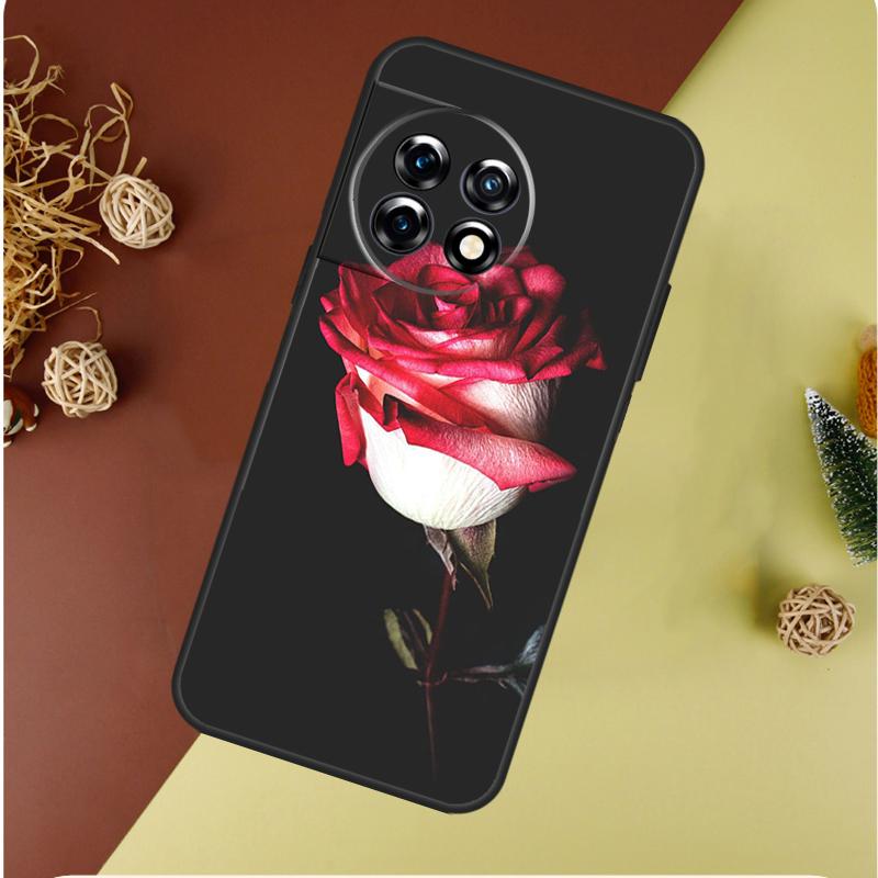 Red Rose Flower For OnePlus 13 13R 12 12R 11 9 10 Pro 8T 9RT 10T 10R Nord 4 CE 2 3 Lite N20 N30 Phone Case