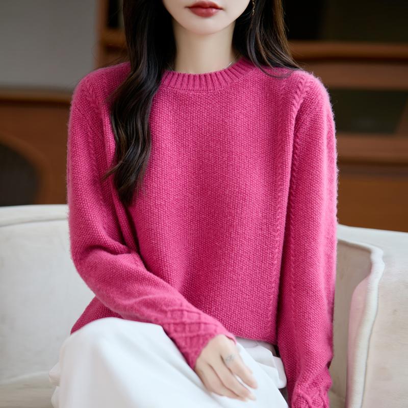 Dámský kašmírový svetr Kašmír Qinghe 30% kašmír 70% vlna podzimní a zimní pulovr hřejivý a módní