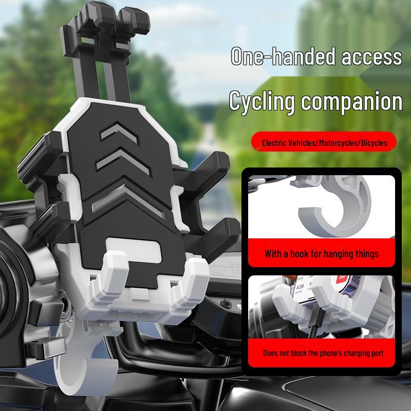 Shock-Absorbing Eight-Claw Phone Holder for Motorcycles, Electric Bikes, Bicycles, and Scooters