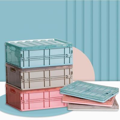 Portable Foldable Storage Box Pp Plastic Multifunctional Container For Home Kitchen Office Wardrobe Organizer L Pink