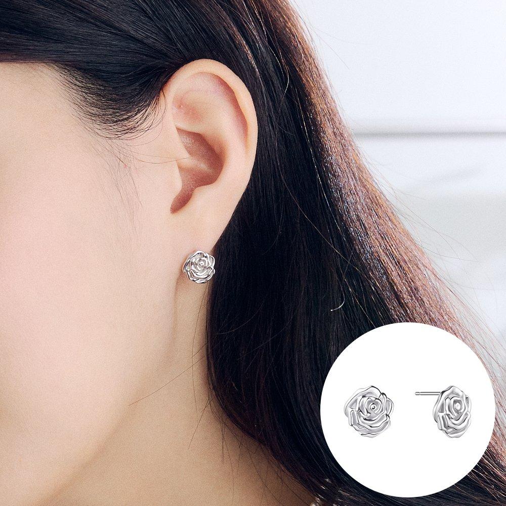 [Rosemont] Silver Earrings Pure Rose Ra25A05K