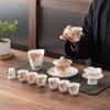 Flowering brocade high-end tea set gift box boutique retro Guochao cover bowl teacup business gift