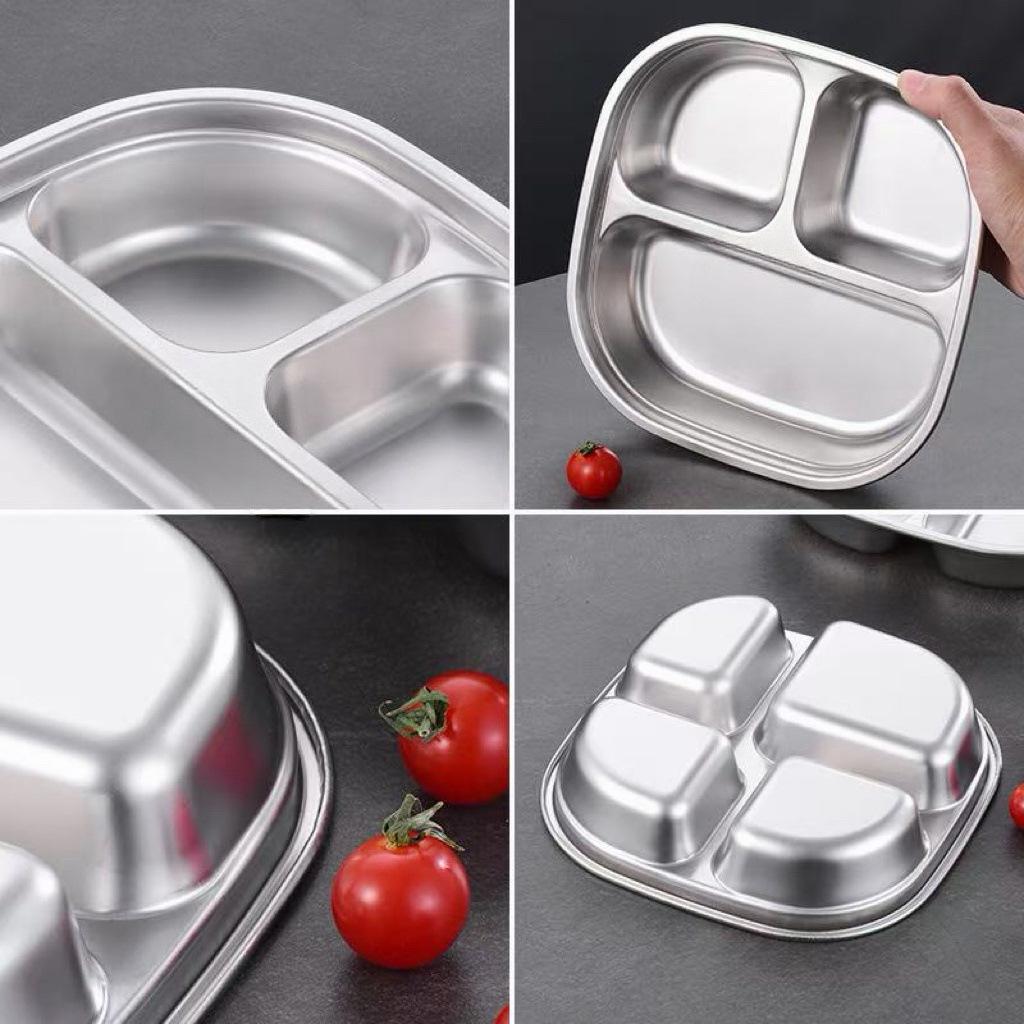 304 Stainless Steel Kids' Deep Divided Plate