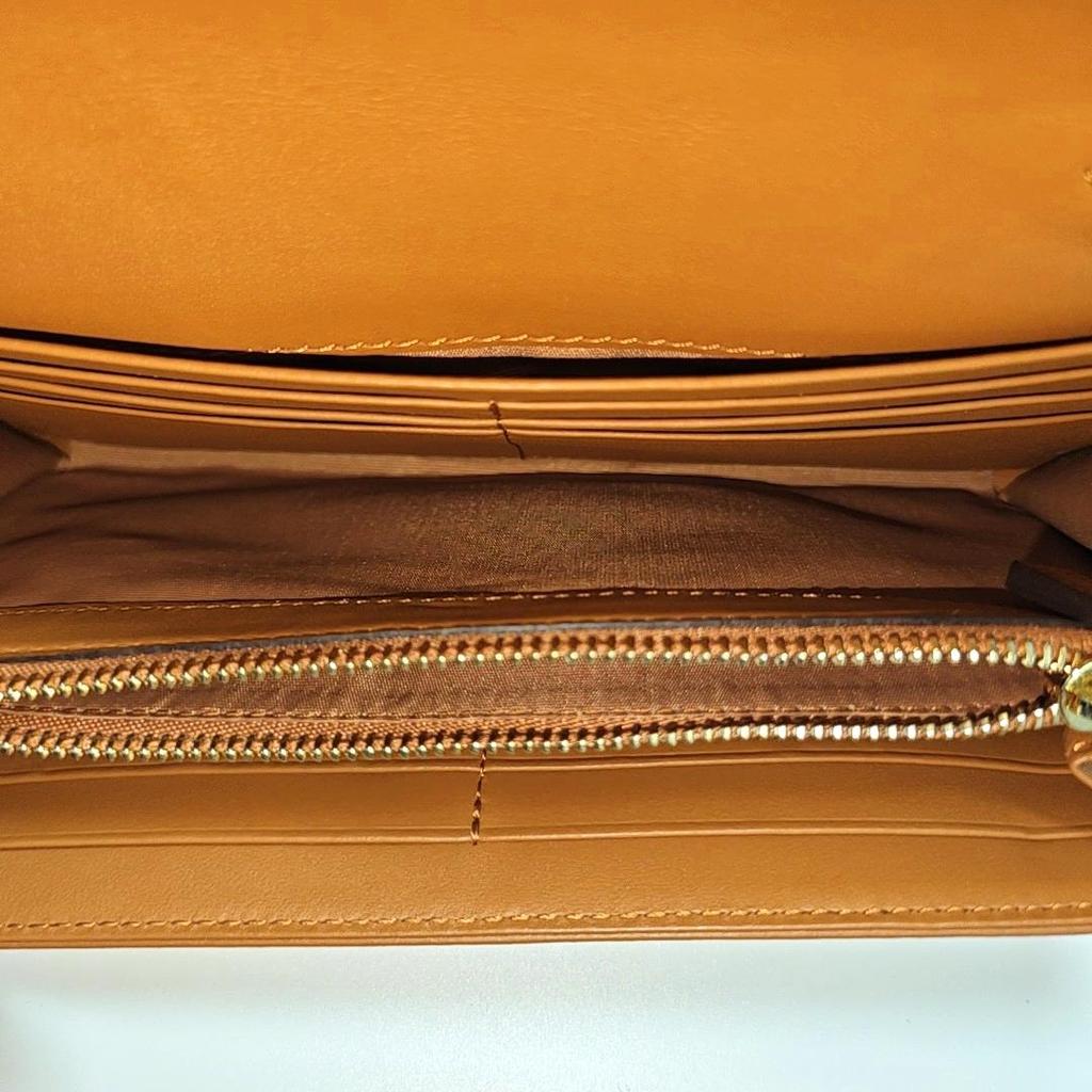 [Pre-Owned] Patricia Visetos Compact Lightweight Vintage Monogram Coated Canvas Envelope Chain Shoulder Bag Large - Very Good #11I9WRH