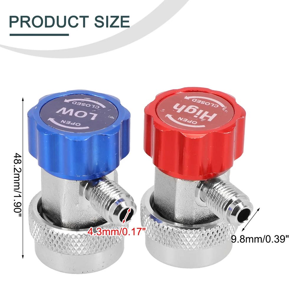 Car A/C R134a Adapter Couplers Quick Coupler Adapter Air Conditioner Manifold Connector R134 Manifold Gauge Metal Adapter