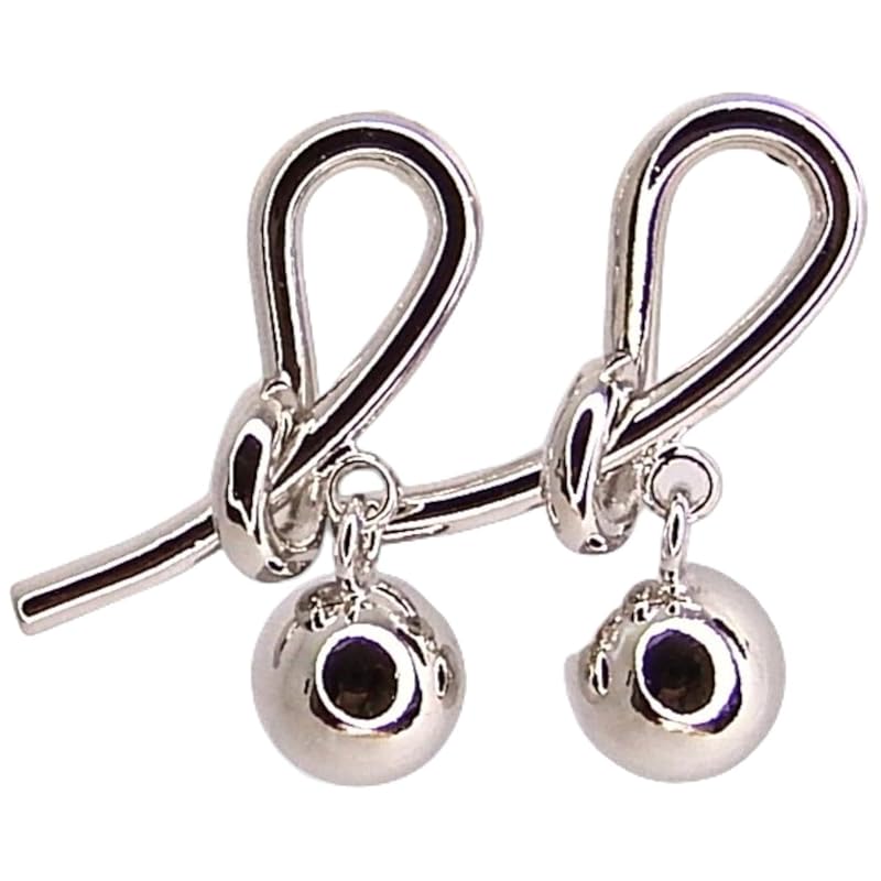 

[Worn in Korean drama TWENTY×TWENTY] [Anna Flair] KNOT DROP EARRINGS knot drop Earrings AE019052 silver