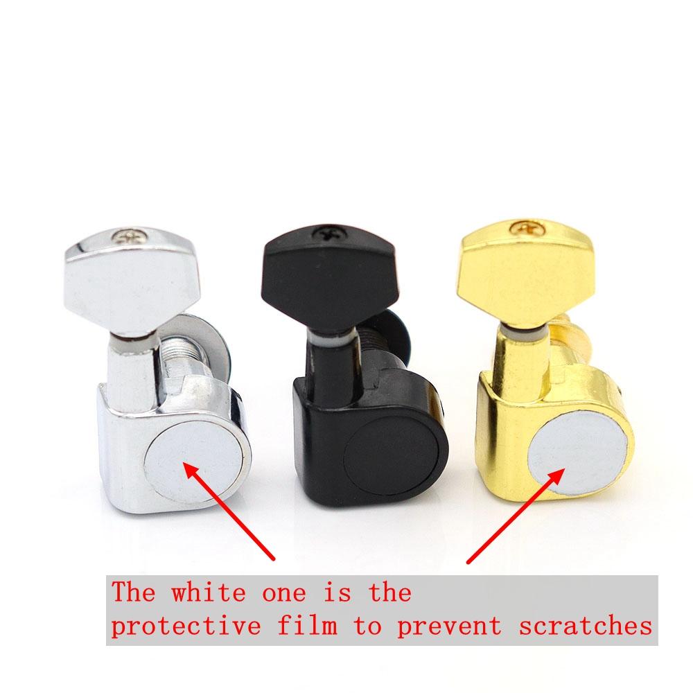 6Pcs Guitar Tuning Pegs Tuner Machine Heads Tuning Peg Machine Head No Mounting Holes Chrome-Gold-Black