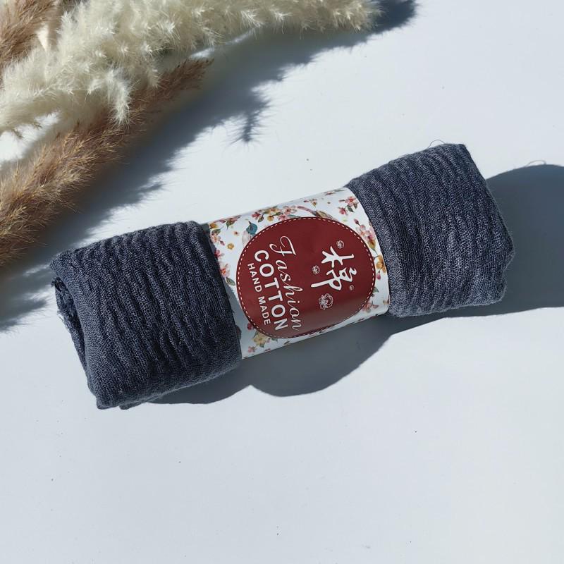 Silk Tassel Headscarf: Cross-border Crinkled Rayon Cotton Linen Scarf