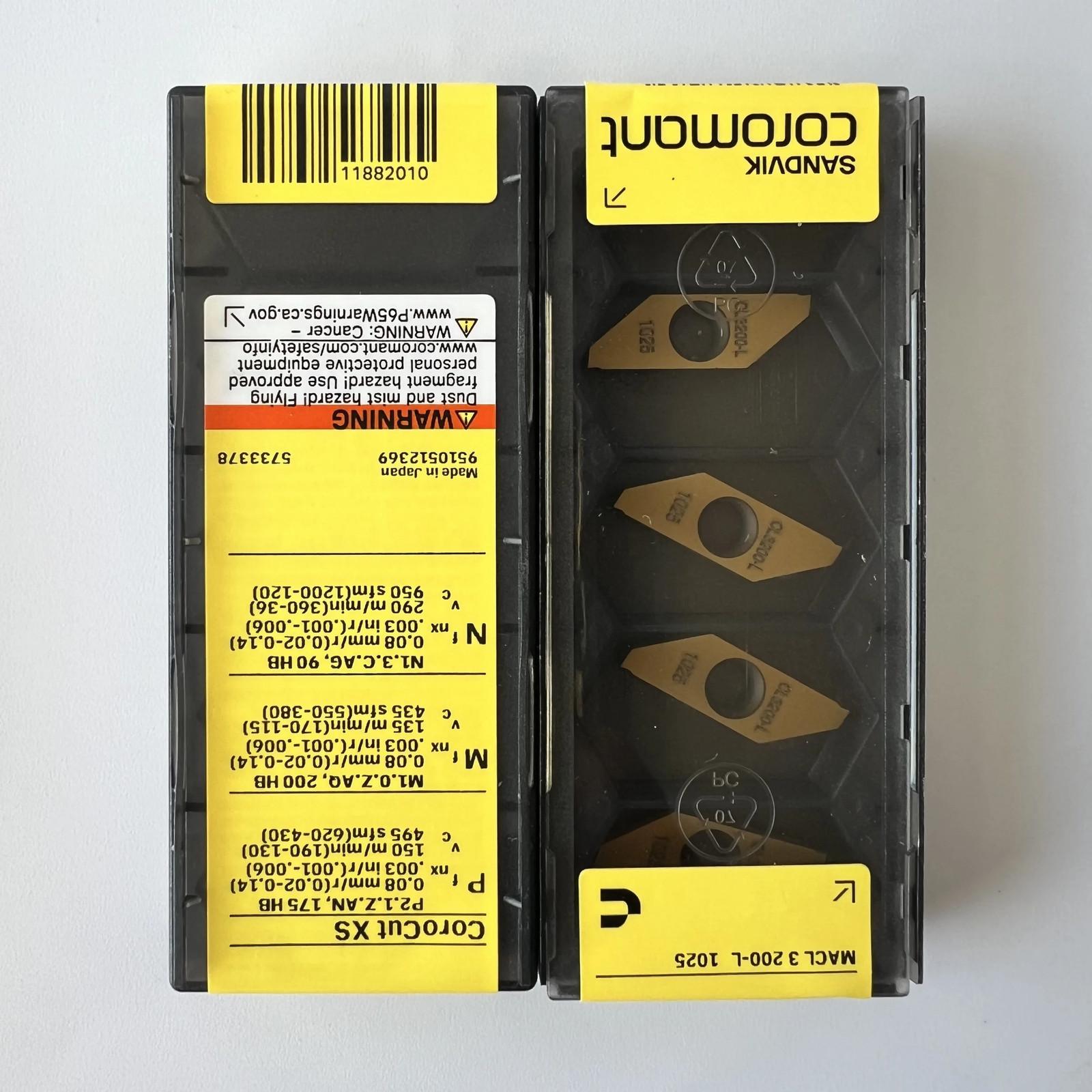 

SANDVIK / MACL3200-L 1025 / Industrial indexable Carbide Inserts 10 Pcs