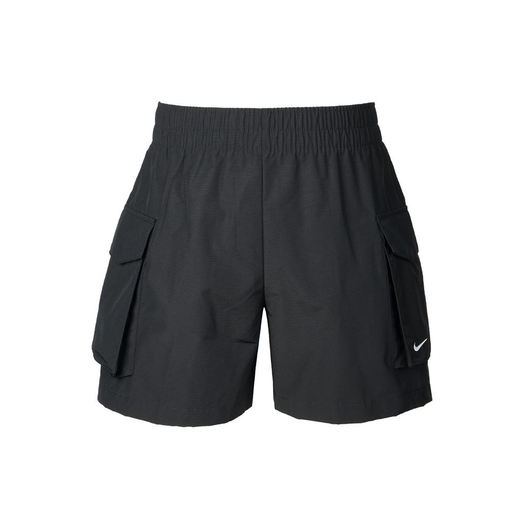 Nike Sportstøj Grundlæggende Komfortabel Mode Afslappet Alsidig Ensfarvet Cargoshorts Dame Shorts Sort Hvid HM6983-010