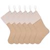 6PCS Xmas Stockings Decorations for Family Holiday Party Decor Hanging Stockings Gift Bags for Fireplace Xmas Tree Decor Brown
