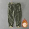 Men's Plus Velvet Thickened Japanese Style Casual Pants for Autumn/Winter