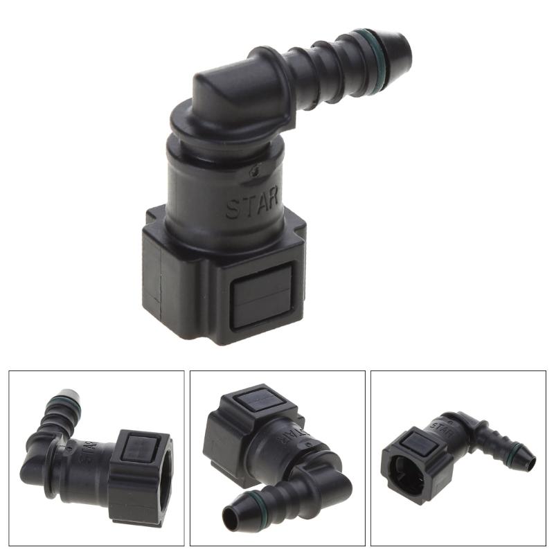 Fuel Line Rubber Nylon Coupler Motorcycle ID6 Female 7.89mm Elbow Fuel Hose Connector Joint Adapter