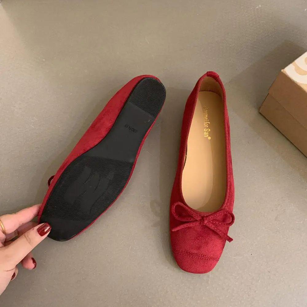 Moda Bailamos Kobiety Baleriny Damskie Płaskie Z Butami Klapki Okrągły Nosek Damskie Węzeł Motylkowy Płytkie Kobiety Baleriny Buty Mujer