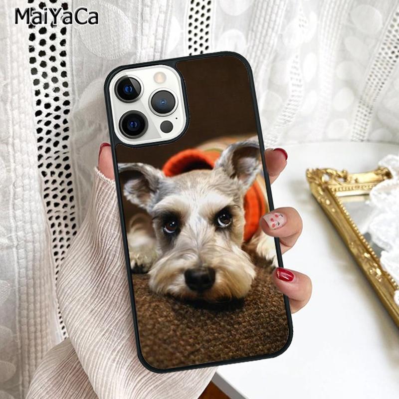 Lovely Dogs Schnauzer Phone Case Cover For iPhone 17 Air 16 16e 15 plus 11 12 13 14 pro max shell coque