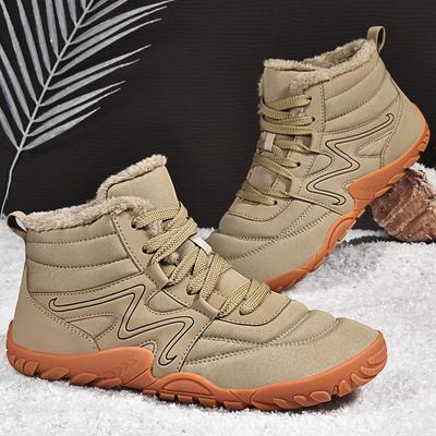 Nuevas Botas de Invierno Para Hombre Nieve BareFoot Exterior Antideslizantes Cálidas Piel Zapatillas Casuales Talla Grande Ligeras Botines Zapatos de Senderismo