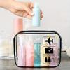 TSA-Zugelassene Transparente Kulturtasche - Strapazierfähiger PVC Reise Make-up Kosmetik Organizer mit Reißverschluss, Reisezubehör