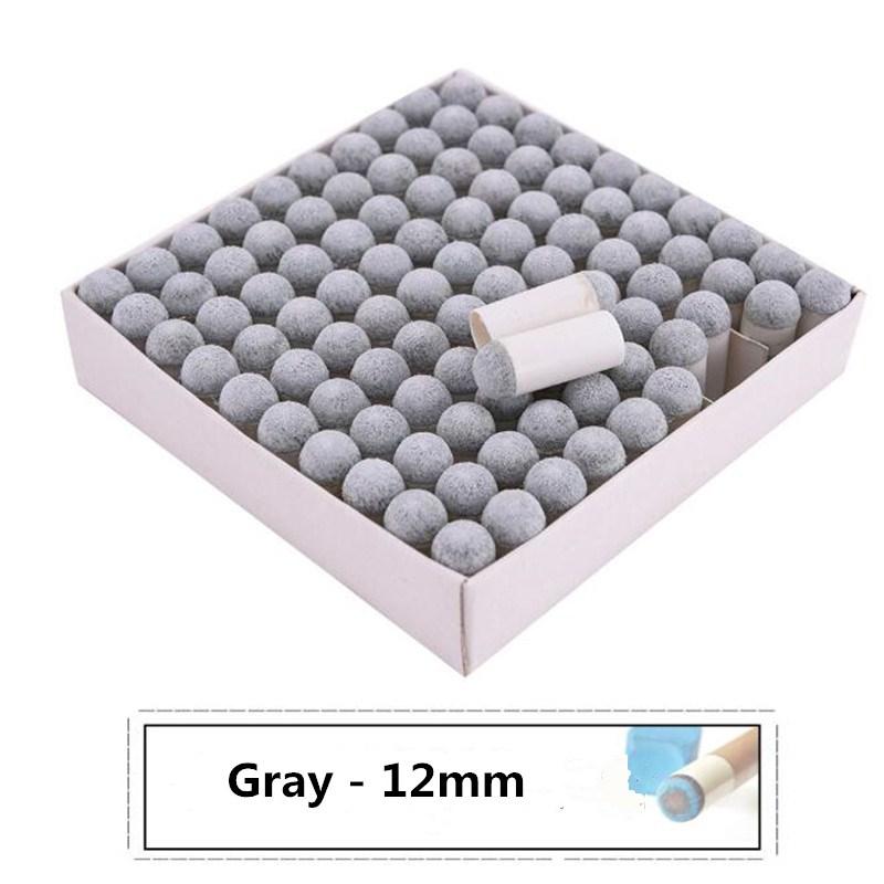 100 buc/set Vârfuri Gri Dure pentru Tac de Bilard Accesoriu Bilard gray 12mm#1