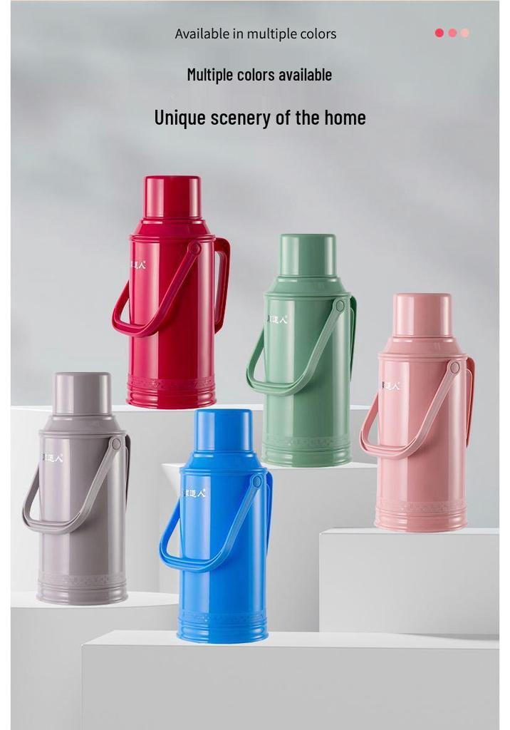 3.2L Vintage-Style Thermos Flask with Glass Liner for Dorms and Homes - Large Capacity Insulated Water Bottle
