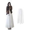 White Elastic Waist Drape Spring and Summer Lazy Relaxation A-shaped Long Skirt Temperament Thin Versatile Skirt Women 6