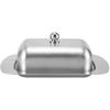Butter Dish with Cover, Stainless Steel Butter Container Butterie Butter Dish for Kitchen Countertop Refrigerator, 7.3x4.8x2.8in