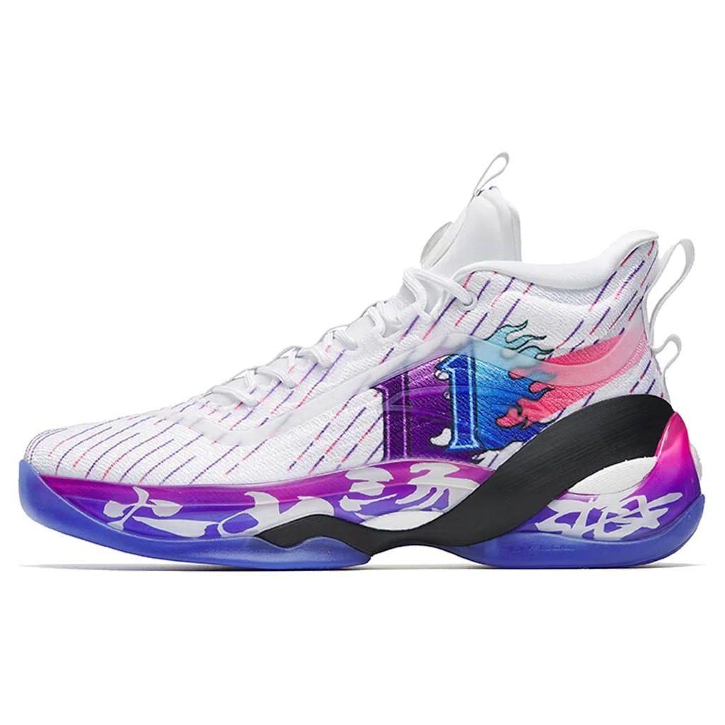 ANTA KT7 Men Professional Basketball Shoes White Blue Purple Pink Gradient 112241102-2 40