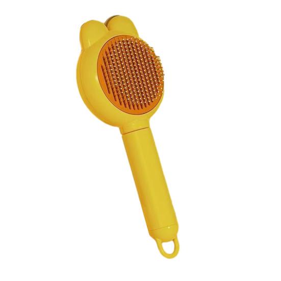 Cat Hair Brush Self Cleaning Dog Slicker Brush for Grooming And Shedding Cute Pet Hair Remover Tool with Release Button for Cats Dogs Rabbits