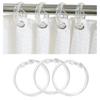 24 Pcs Durable Shower Curtain Hooks O-Shape Shower Hooks New Clear Shower Curtain Hooks  Curtain