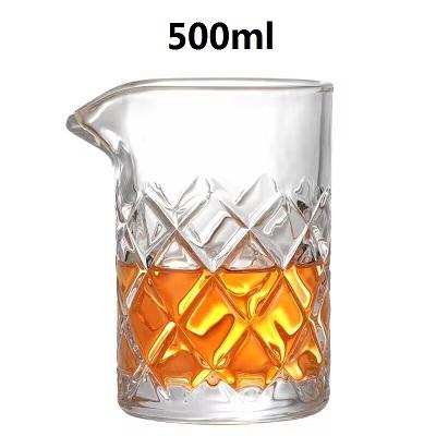 500ml Edelstahl Rührbecher Mixingglas, bevorzugt von Profis und Amateuren gleichermaßen, Machen Sie Ihre eigenen Spezialcocktails Barzubehör