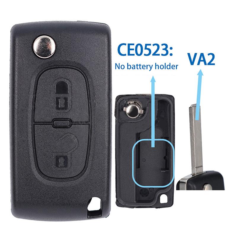 Car Key Shell Replacement Shell For CitroëN Folding Remote Control Car Key Shell Hu83 Va2 Ce0523 Ce0536