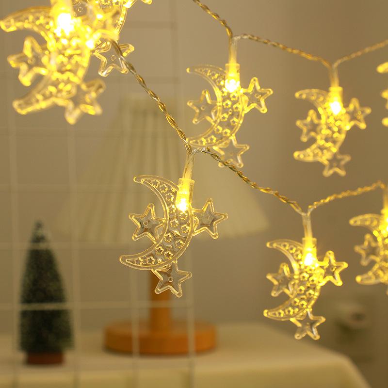 Colorful Star & Moon LED String Lights for Festival Decoration