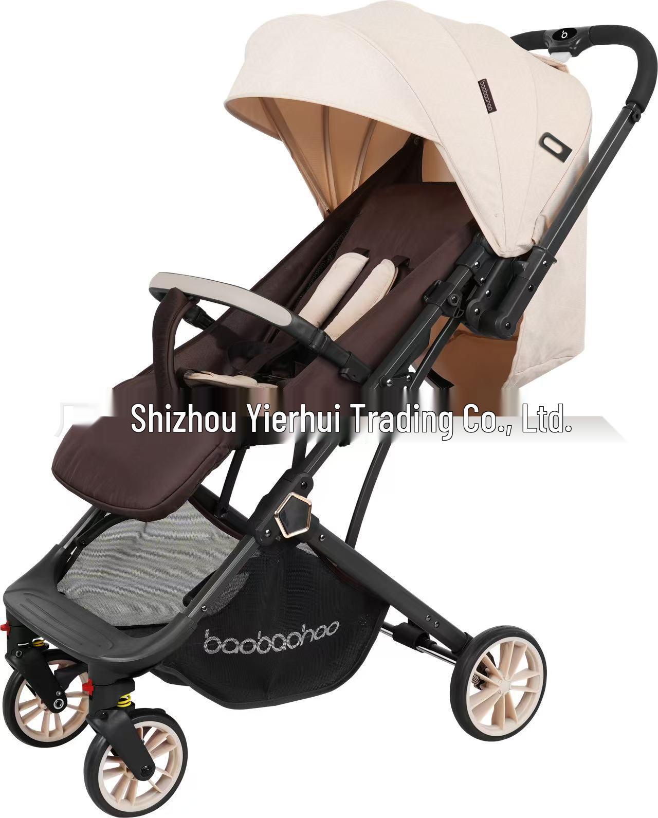 Легкая коляска Baby Hao Y8 с двусторонним наклоном, складная, с высоким обзором, на четырех колесах