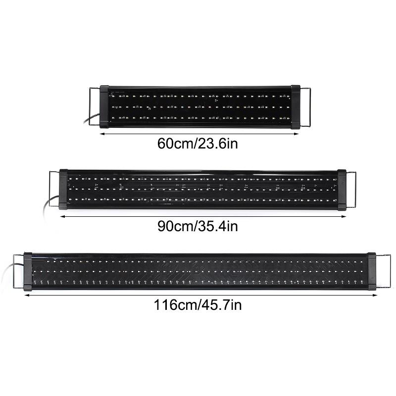 60/90/116CM Waterproof Bright Clip Lamp for Fish Tank Aquarium LED Light Super Slim Fish Tank Aquatic Plant Grow Lighting