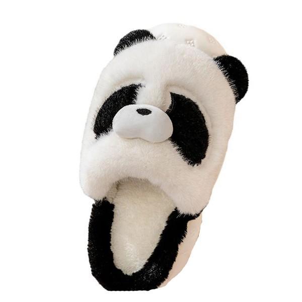 

Panda Slippers Women s Men s Plush Slippers Boa Lining Fur Unisex Indoor Slippers Soft Slippers Fluffy Room Bare Feet