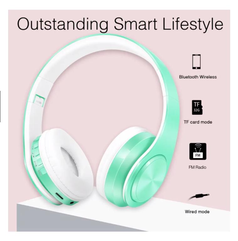 Refleshing Macaron Stereo Headset Bluetooth Earphone Headphone Wireless Handsfree Universal for Smart Device Mobile TV PC Tablet