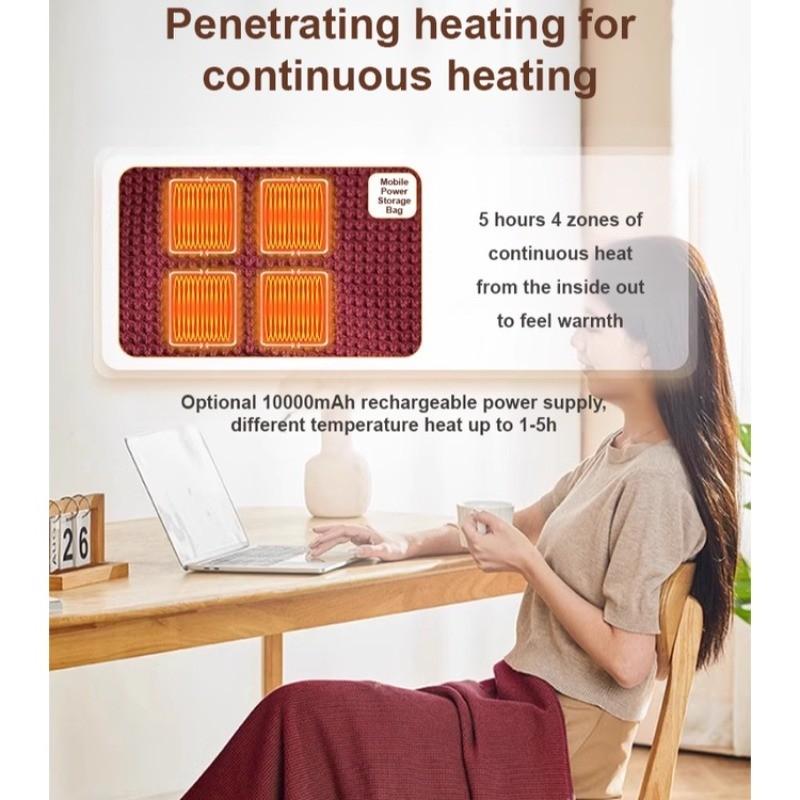 Portable Heated Shawl USB Heated Graphene Warming Blanket Small Electric Heating Blanket Waist Warming Abdomen Heating Pad