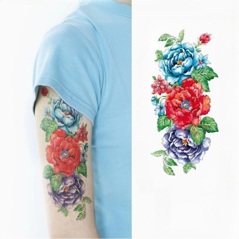 1Pc Butterfly Love Tattoo Sticker, Suitable For Women'S Beautiful And Fashionable Body Decoration With Colorful Designs