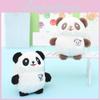Chaveiro de pelúcia de panda fofo, macio, em pele de vison, um bichinho de pelúcia para bolsa.