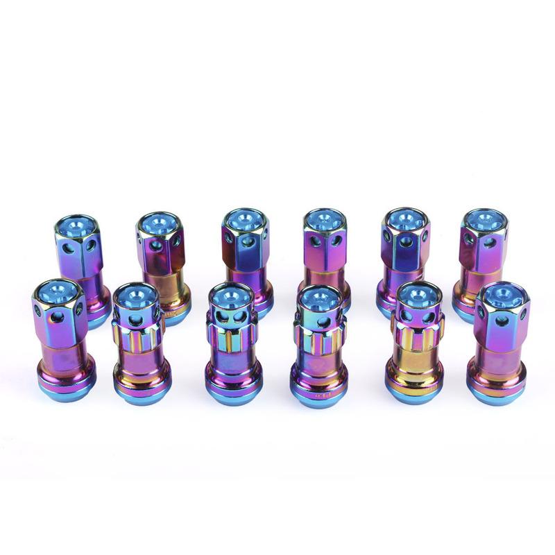 New R40 Style 44mm Wheel Nuts M12x1.5/1.25 Racing Lug Nuts 20pcs Lock Racing Lug Nuts + 2 Set Security Key