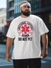 Men'S Plus Size Emotional Support Human T-Shirt Oversized Big & Tall Breathable Summer Tee with Emotional Support Lettering, Casual Round Neck Short S