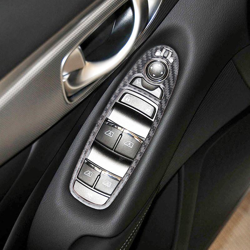 Carbon Fiber Car Interior Modification Cover Trim Strips Decorative Stickers For Infiniti Q50 Q60 Car Styling Inner