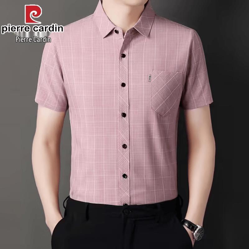 Pierre Cardin Men s Plaid Wrinkle-Free Short-Sleeve Shirt 170/50/L