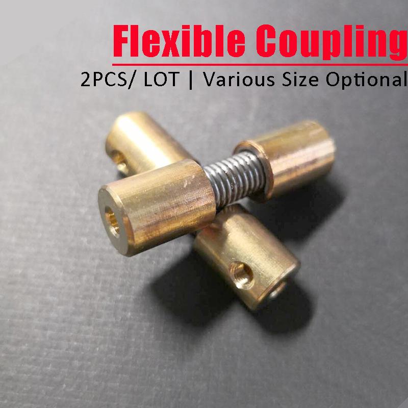 2PCS Soft Flexible Coupling Spring Joint Connector for RC Boat Feeding Ship Motor Shaft Spare Parts