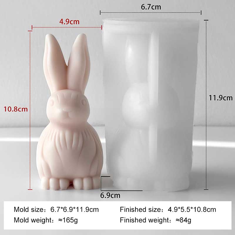 DIY Easter Bunny Aroma Candle Silicone Mold Handmade Soap Cartoon Rabbit Molds Home Decor Crafts Resin Gypsum Mould