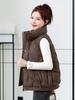 Down Cotton Vest Women's Autumn and Winter New Loose Short Cotton-padded Jacket Stand-up Collar Vest Loose Vest