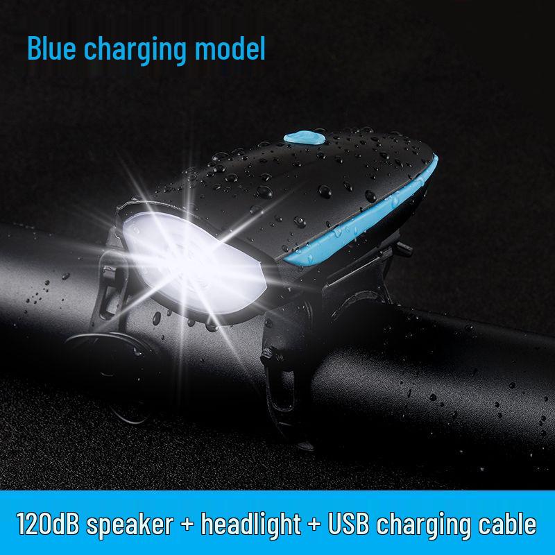 

Перезаряжаемый через USB велосипедный гудок и фара - Водонепроницаемый многофункциональный велосипедный фонарь для ночной езды