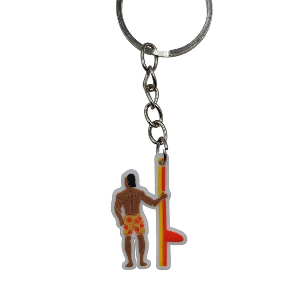 Creative Sports Keychain: Soft PVC Rubber Keyring for Football, Basketball, Volleyball, Rugby Bag Pendant