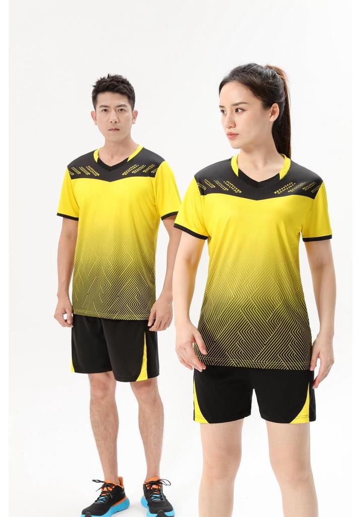 Unisex Volleyball Team Uniform Set - Short Sleeve Jersey and Shorts for Training