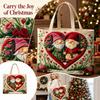 Polyester Christmas Print Bag for Holiday Shopping and Everyday Use